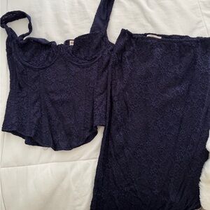 Mars the label 2 piece skirt and corset top